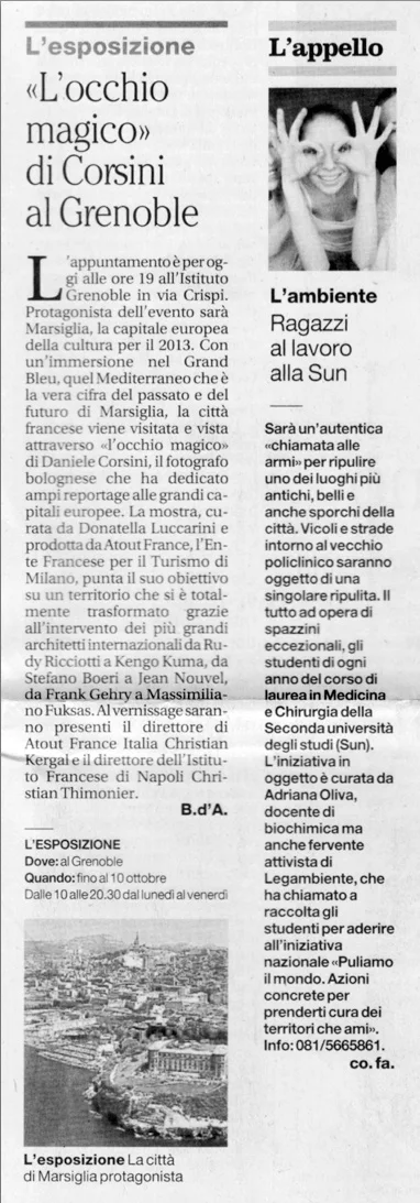 Il Mattino — Napoli — ottobre 2013, pagina 1