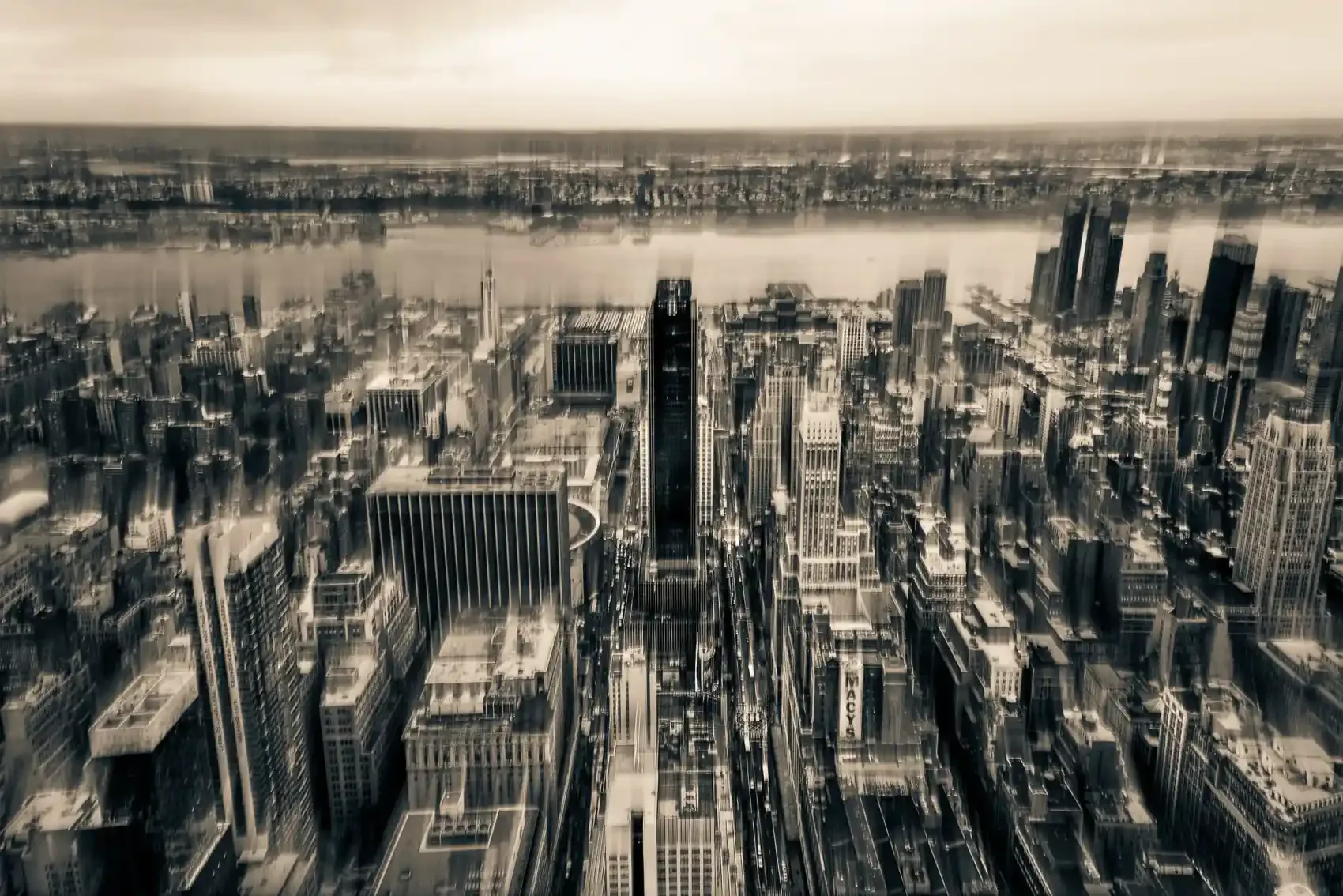 Midtown West from above, Metamorphosis, The New York Trilogy